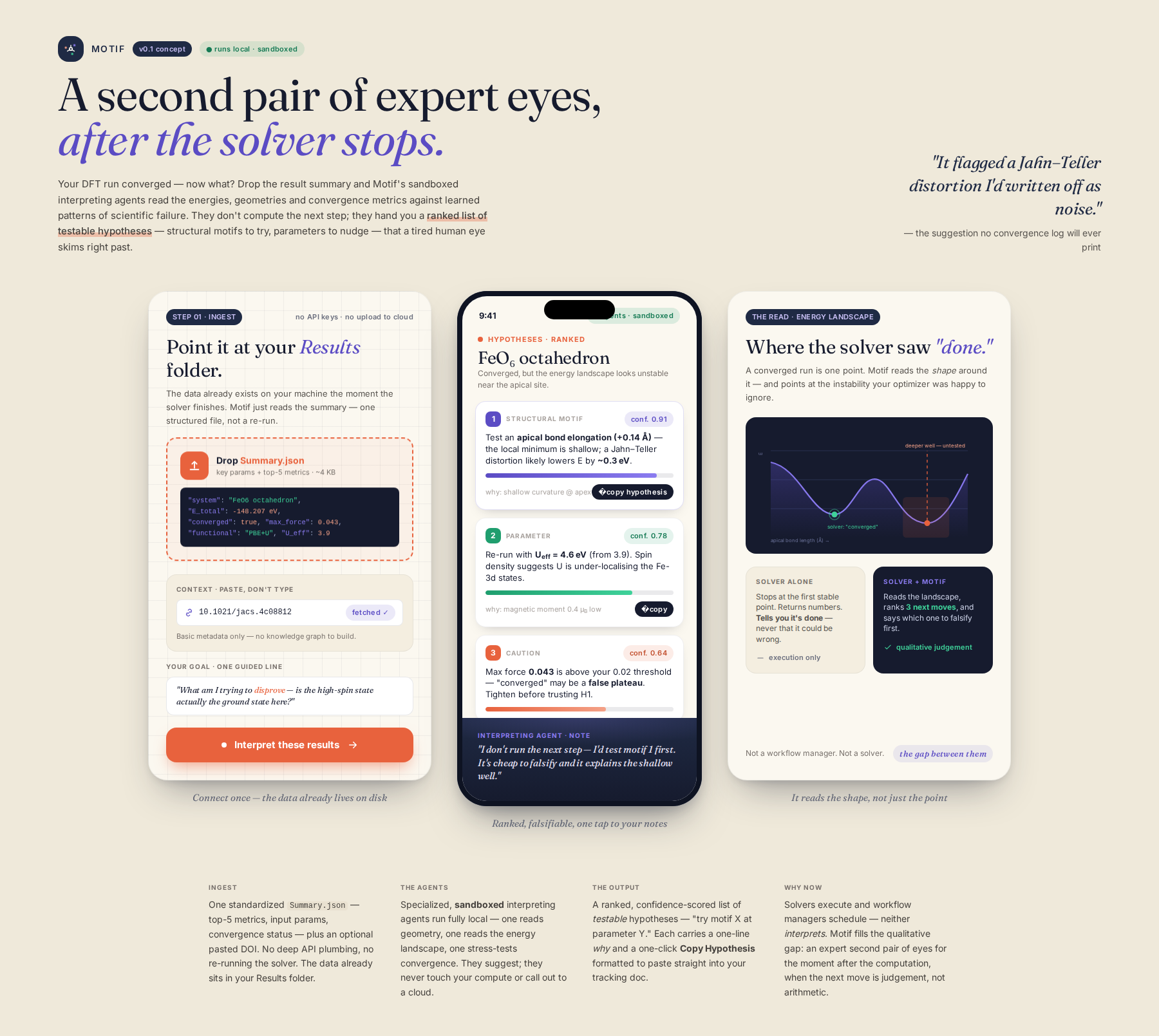 AI-rendered concept UI mock for AI-Assisted Hypothesis Generation for Scientific Simulation